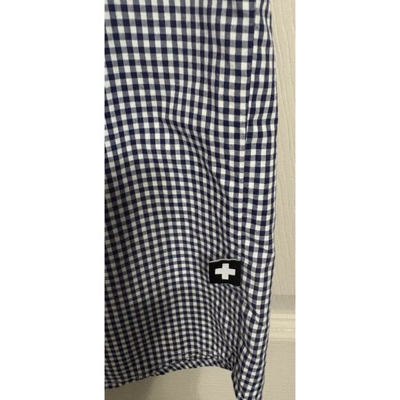 Andrew Christian Gingham Sleeveless Button Up Shirt Mens Size Medium Tapered - Picture 2 of 5
